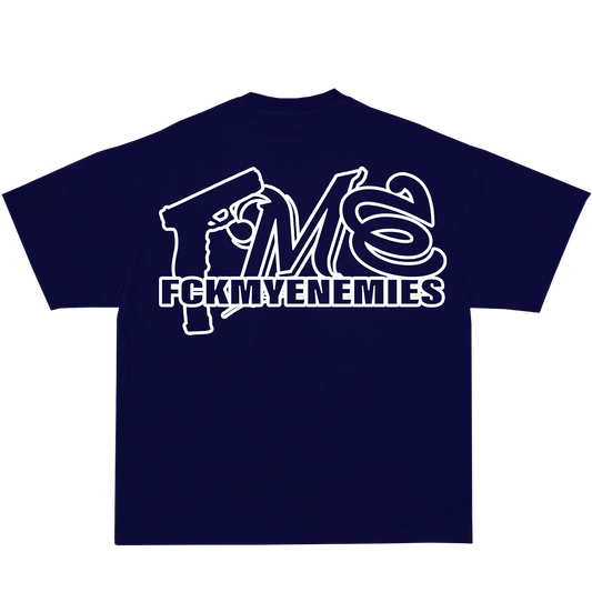 FCKMYENEMIES Tee -Navy Blue