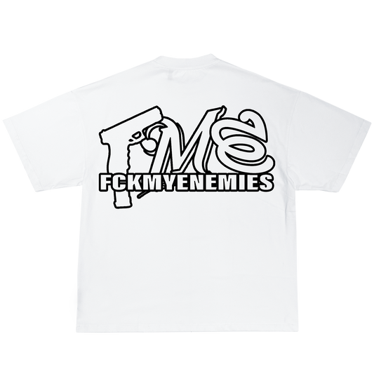 FCKMYENEMIES Tee -White