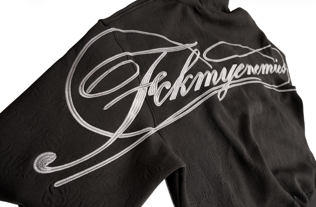 FME Embossed Hoodie -Black