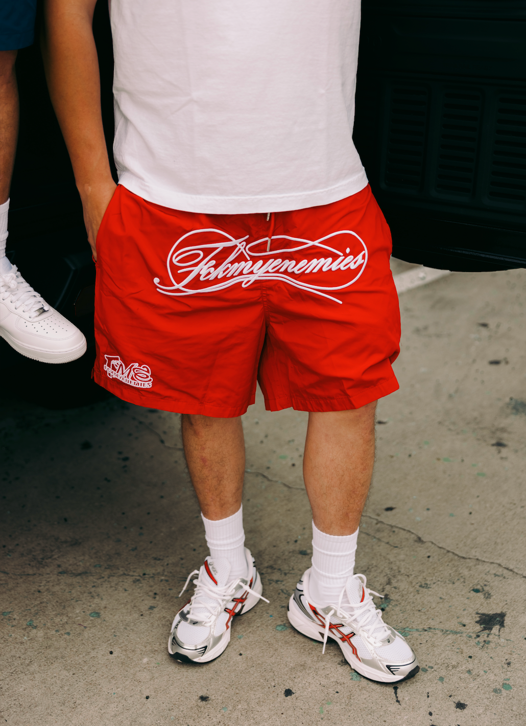 FME Nylon Shorts -Red