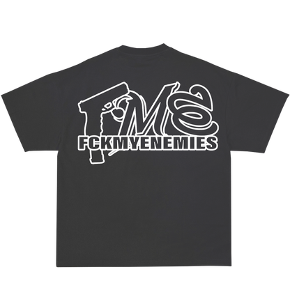 FCKMYENEMIES Tee -Charcoal Grey