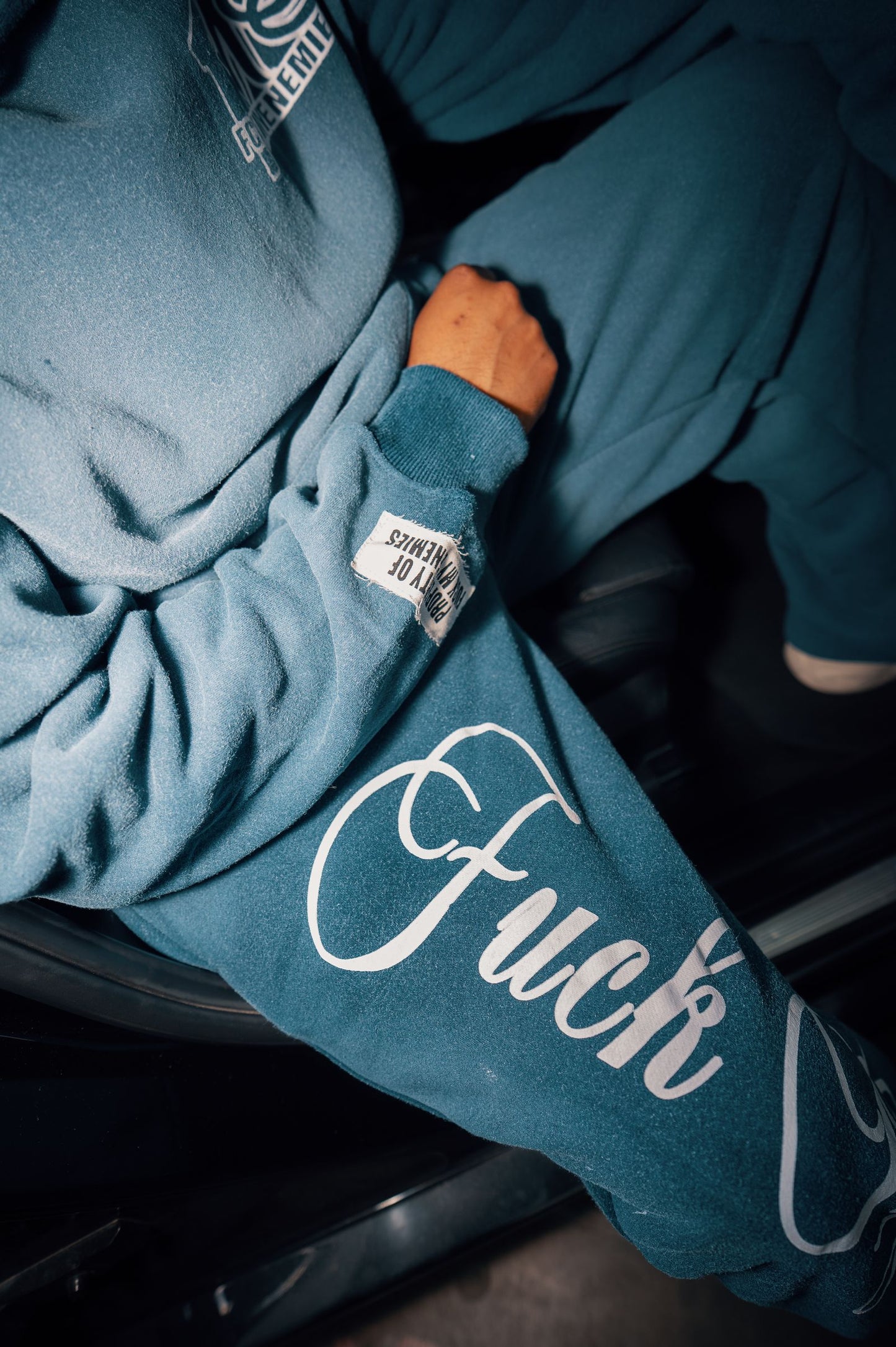 FCKMYENEMIES Sweatpants -Blue