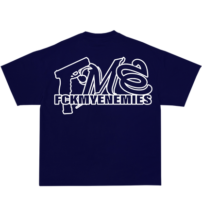 FCKMYENEMIES Tee -Navy Blue