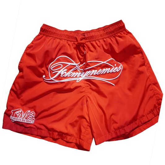FME Nylon Shorts -Red